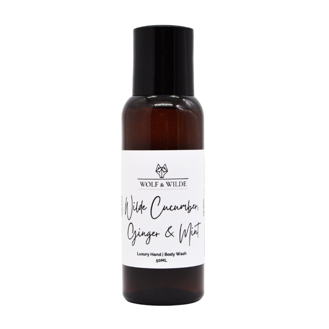 Wilde Cucumber, Ginger &amp; Mint Travel Size Luxury Hand &amp; Body Wash 50ML