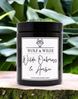 Luxury Wilde Oakmoss & Amber Scented Candle, premium vegan aromatherapy candle with grapefruit, orange, oakmoss, lavender, sandalwood by Wolf & Wilde at brixbailey.com