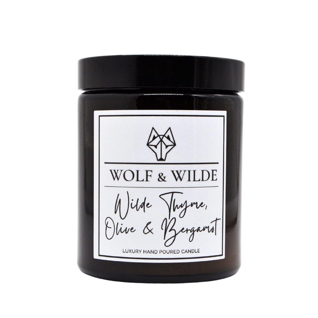 Wilde Thyme, Olive & Bergamot Luxury Handmade Scented Candle-1