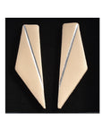 Handcrafted Short Wing Earrings – Luxurious Spanish Leather by Gerda Retter Design at www.brixbailey.com
