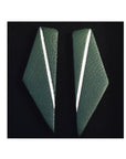 Handmade Short Wing Earrings – Luxurious Spanish Leather by Gerda Retter Design at www.brixbailey.com
