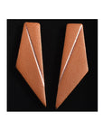 Handcrafted Short Wing Earrings by Gerda Retter – Luxurious Leather by Gerda Retter Design at www.brixbailey.com