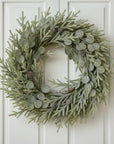Winter Frosted Pine and Eucalyptus Wreath