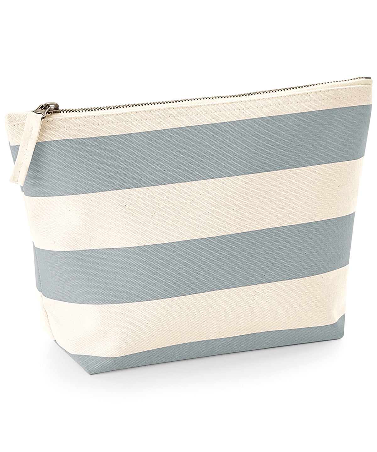 Premium Nautical Stripe Canvas Accessory Bag - Heavyweight Cotton, Zippered Closure, Multi-Purpose Beach Style by Flossie & George at brixbailey.com