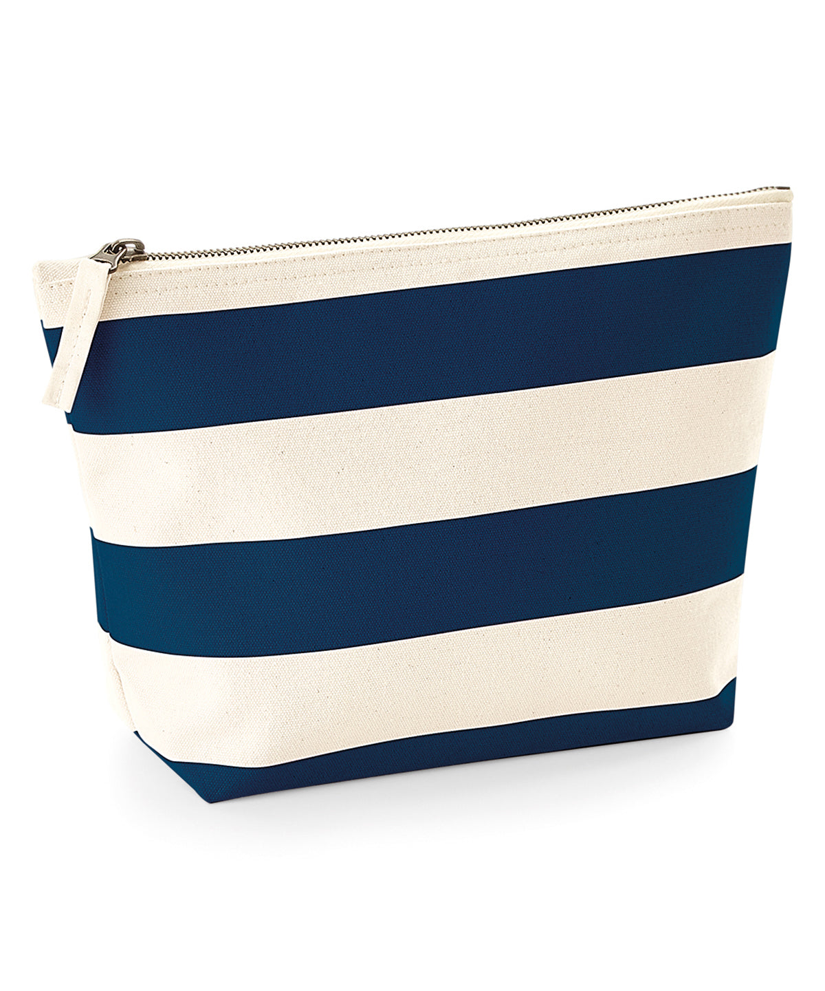 Premium Nautical Stripe Canvas Accessory Bag with Zipper, Durable and Stylish Beach Tote by Flossie & George at brixbailey.com
