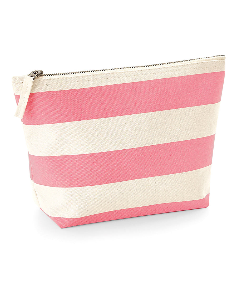 Premium Nautical Stripe Canvas Accessory Bag for Beach and Everyday Use by Flossie & George at brixbailey.com