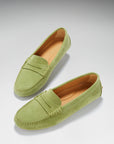Women's Penny Driving Loafers, olive green