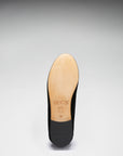 Women's Penny Loafers Leather Sole, black suede