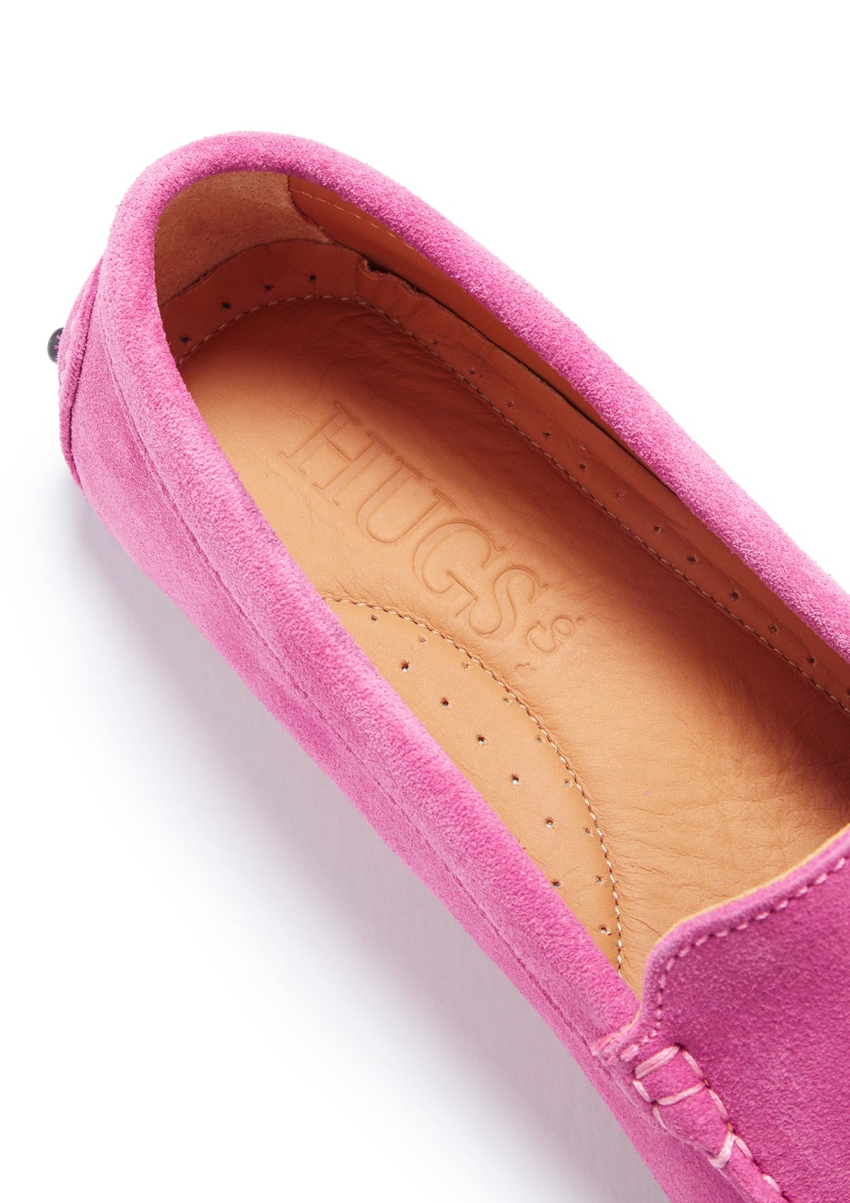 Women's Tasselled Driving Loafers, pink suede