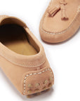 Women's Tasselled Driving Loafers, peach suede