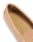 Women's Tasselled Driving Loafers, peach suede