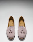 Women's Tasselled Espadrilles, powder pink suede