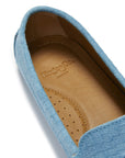 Women's Tasselled Driving Loafers, blue embossed suede