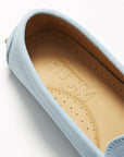Women's Tasselled Driving Loafers, sky blue suede