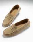 Women's Penny Driving Loafers, taupe suede