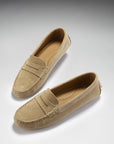 Women's Penny Driving Loafers, taupe suede