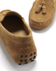 Women's Tasselled Driving Loafers, tobacco suede