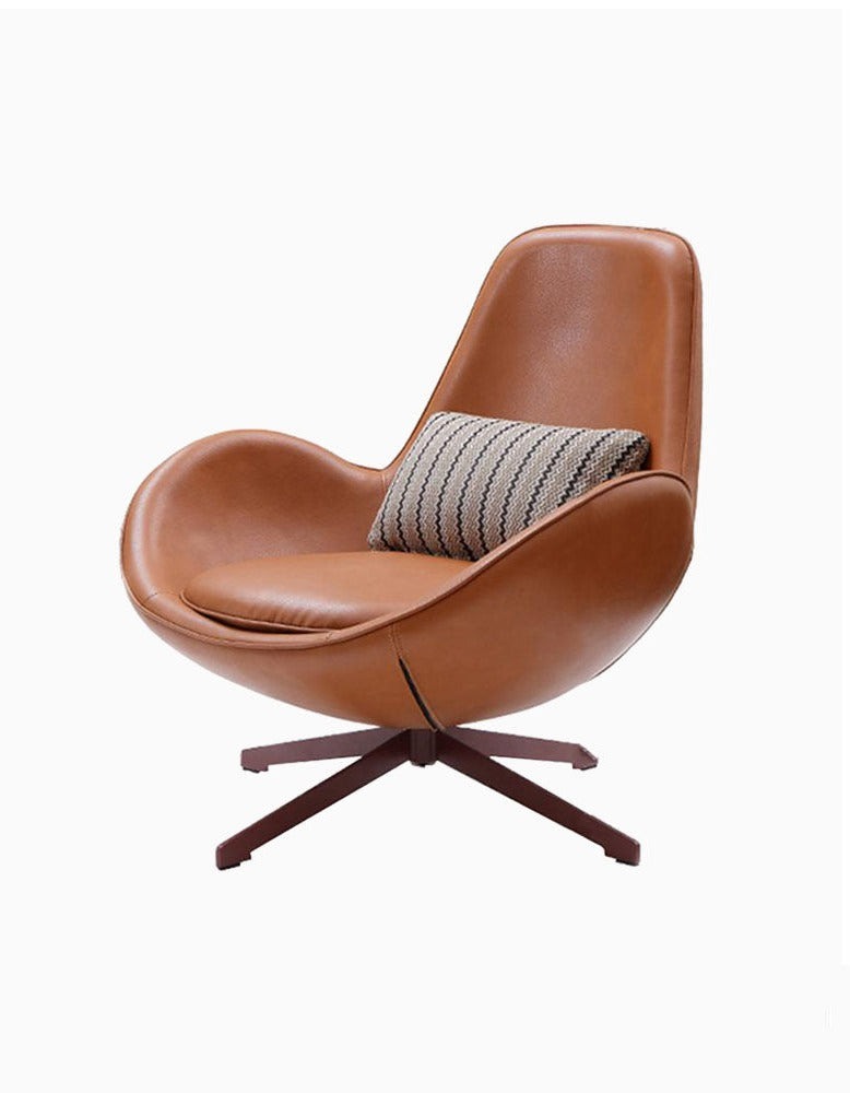 Snail Brown Chair, Leather