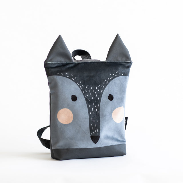Kids Backpack with Wolf Design