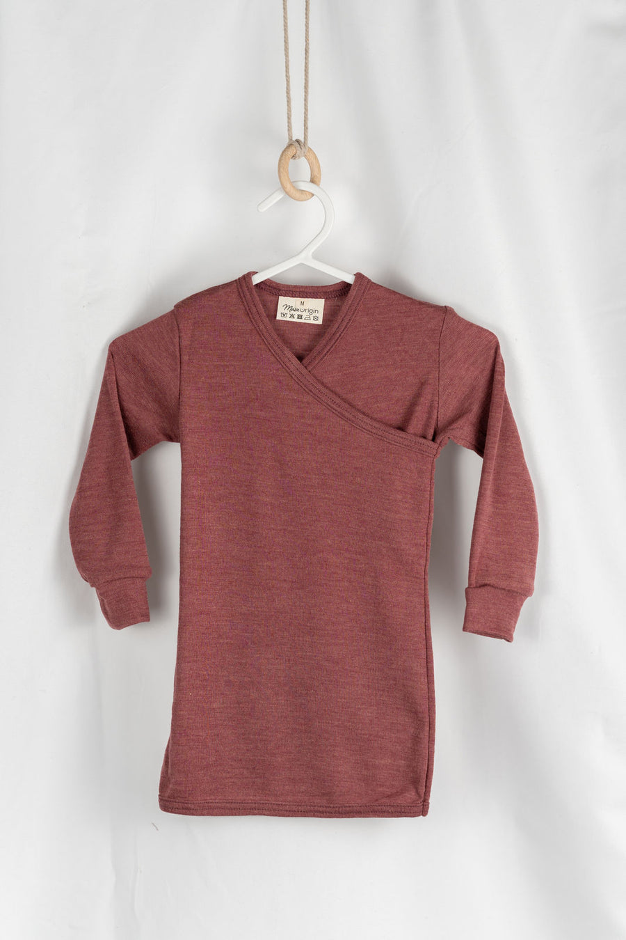 Premium organic merino wool and silk long sleeve shirt for babies, stylish and comfortable year-round by Mata Origin at brixbailey.com