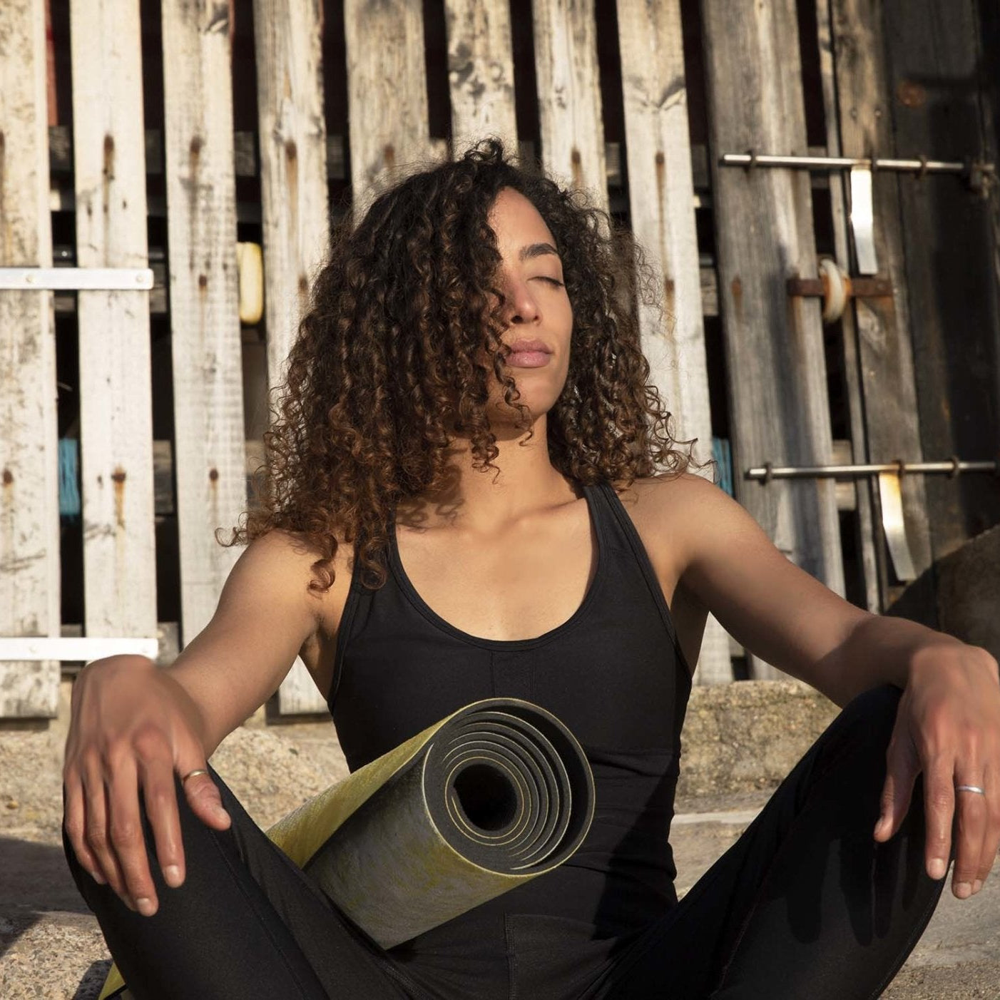 Helios Yellow Artist Yoga Mat