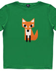 Womens Cotton Jersey T Shirt with Fox Design