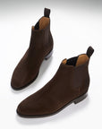 Women's Brown Suede Chelsea Boots, Welted Leather Sole