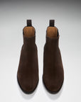 Women's Brown Suede Chelsea Boots, Welted Leather Sole