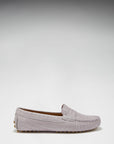 Women's Penny Driving Loafers, lilac croc print patent leather