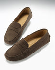 Women's Penny Driving Loafers, brown suede