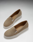 Women's Slip-On Sneakers, taupe suede