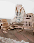 Wooden Architectural Blocks in a Bag - Natural, 200 Pieces