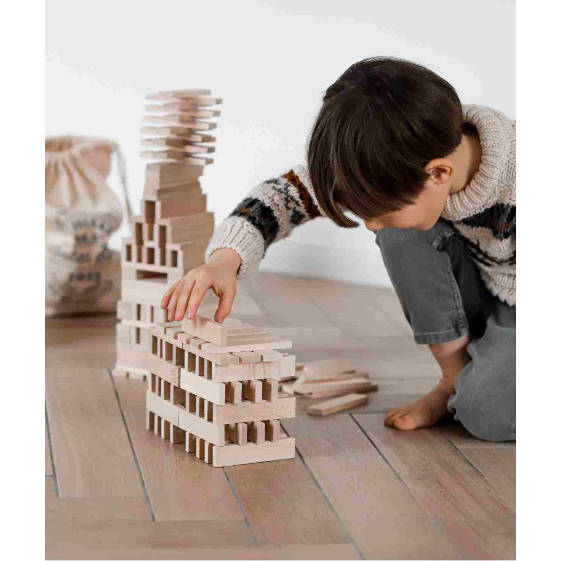 Wooden Story Eco-Friendly Wooden Blocks - Creative &amp; Sensory Development Toy Set by Wooden Story at www.brixbailey.com