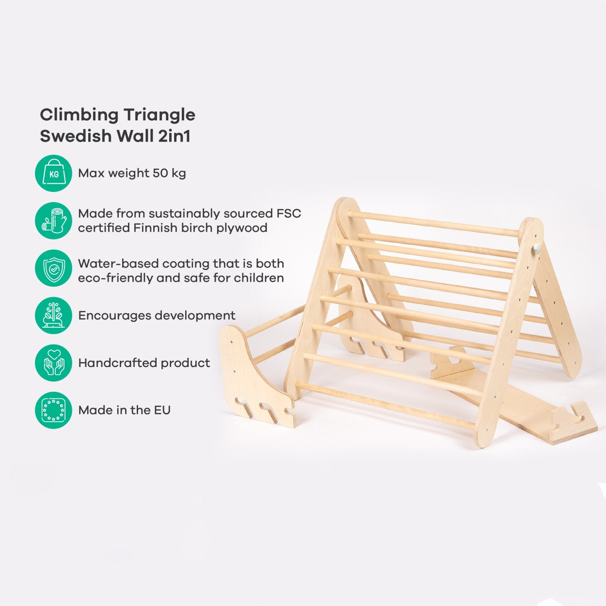 Triangle Climber with Climbing Wall for Children