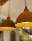 Oak Beam Chandelier with Industrial Shades | Kitchen Island & Task Lighting UK