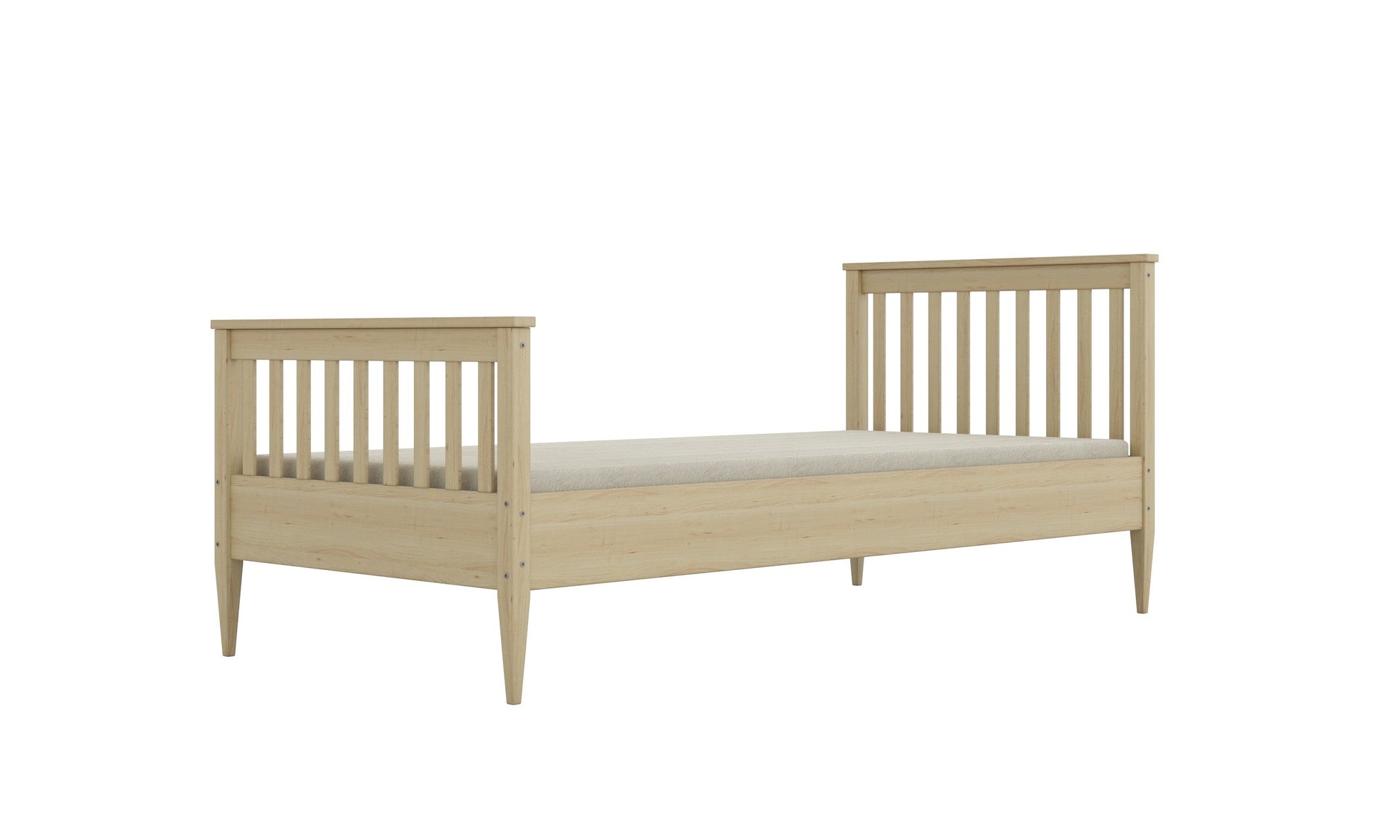 Wooden Bed with Solid Pine Frame
