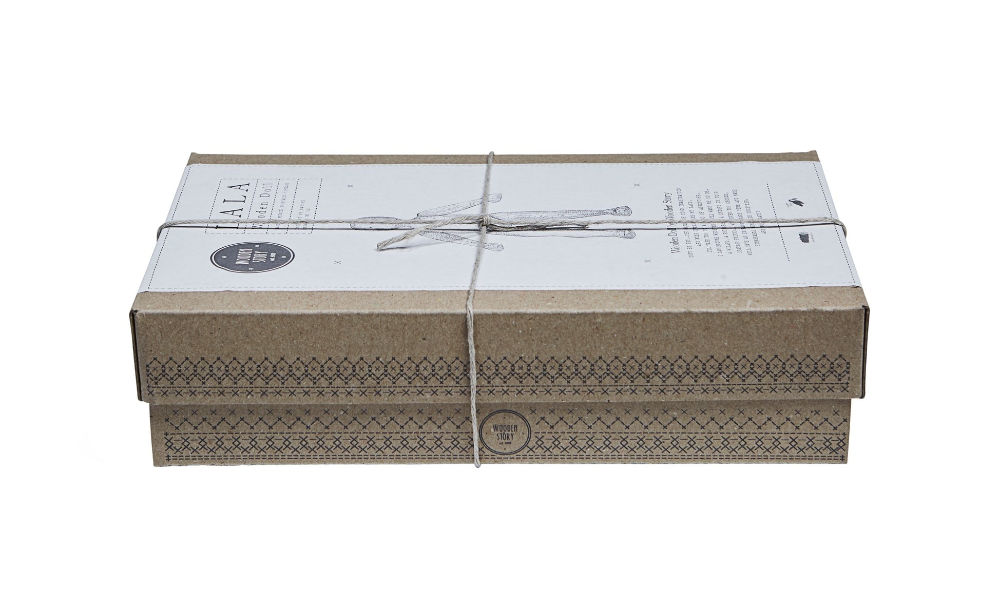 Wooden Walnut Doll with Movable Arms and Pants