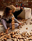 Wooden Story Blocks - 100 Piece Ecological Wooden Toy Set for Creative Play - Enhances Development and Imagination by Wooden Story at www.brixbailey.com