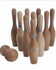 Wooden Bowling Set Natural Finish