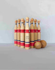 Wooden Bowling Set Painted in Red