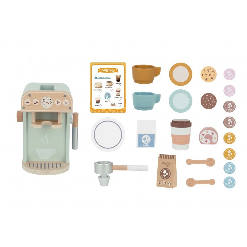Green Wooden Coffee Maker Playset for Kids
