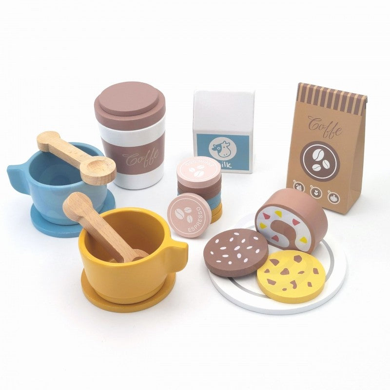 Green Wooden Coffee Maker Playset for Kids