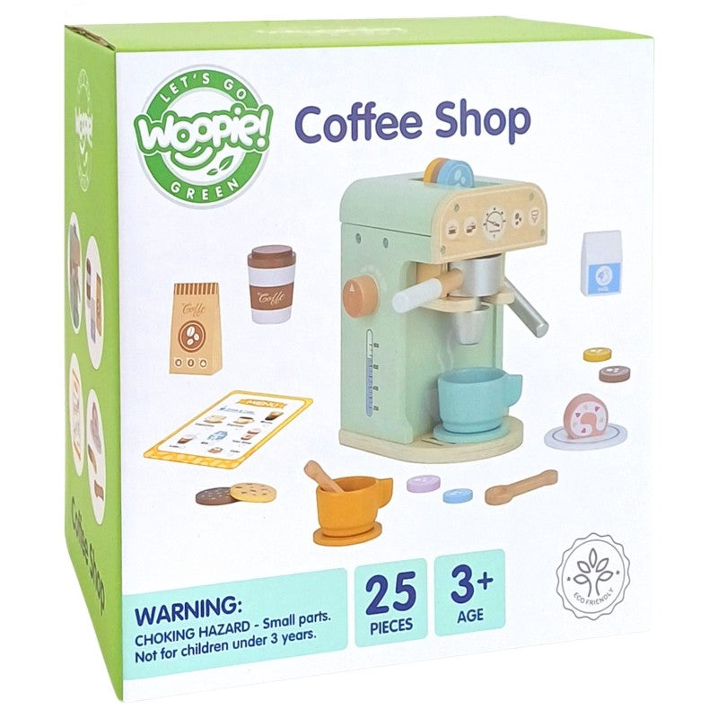 Green Wooden Coffee Maker Playset for Kids