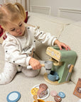 Green Wooden Coffee Maker Playset for Kids