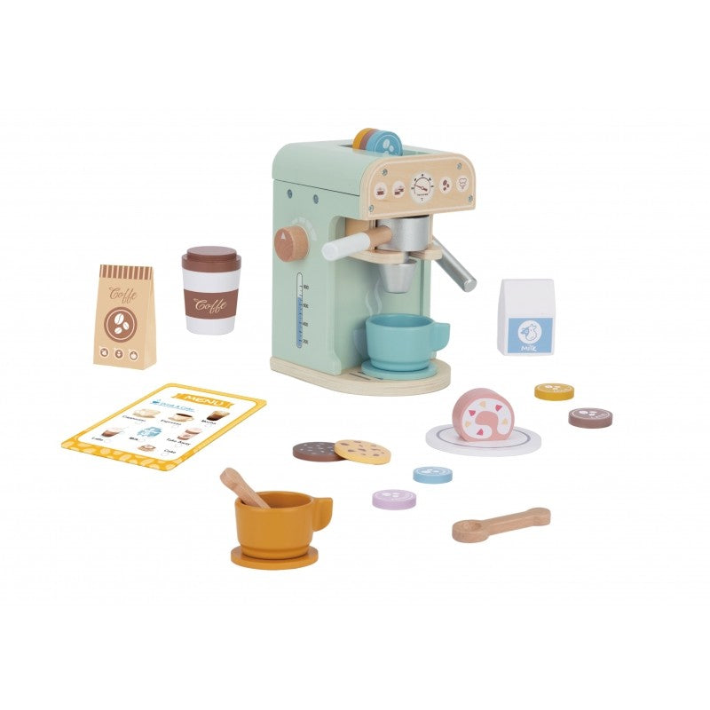 Green Wooden Coffee Maker Playset for Kids