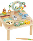 Five in One Wooden Educational Activity Table
