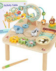 Five in One Wooden Educational Activity Table