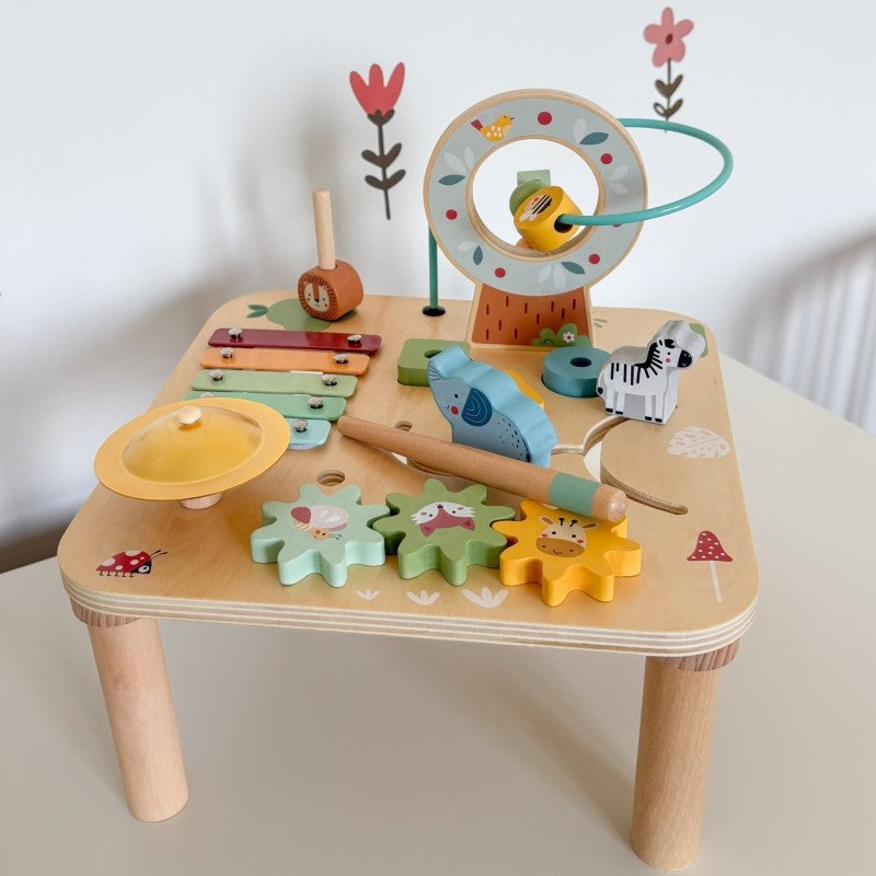 Five in One Wooden Educational Activity Table