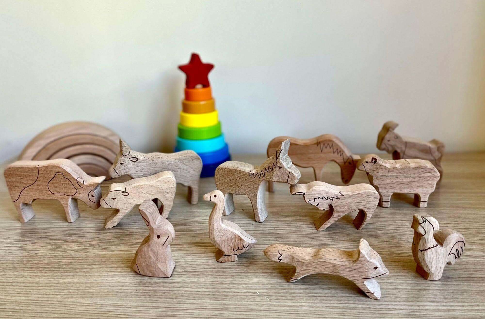 Wooden Farm Animals Set-1