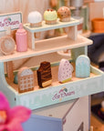 Wooden Ice Cream Stand Play Set for Kids